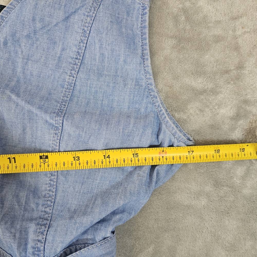Zara Women's Denim Jumpsuit S Wide leg Pants Blue M - Picture 8 of 12